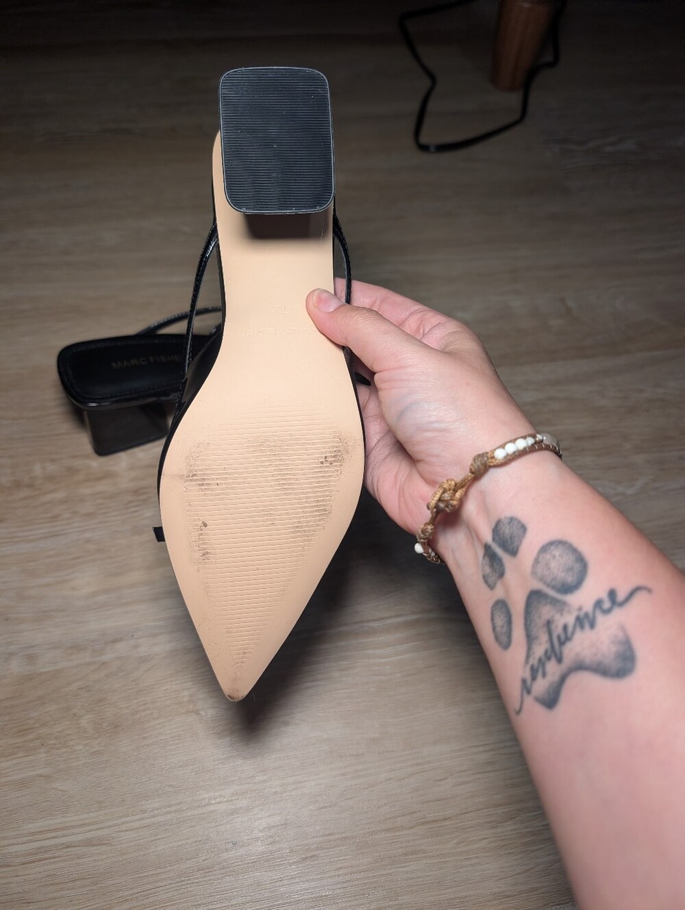 Marc Fisher Patent Leather Kitten Heel - Picture 3 of 3